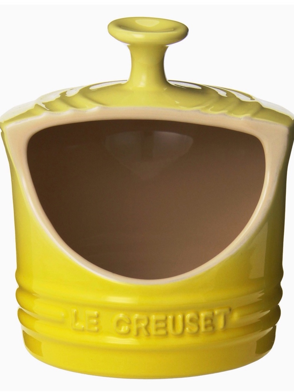 Le Creuset Stoneware 10-Ounce 0.3 l Salt Crock Soleil Yellow Ceramic Salt Holder